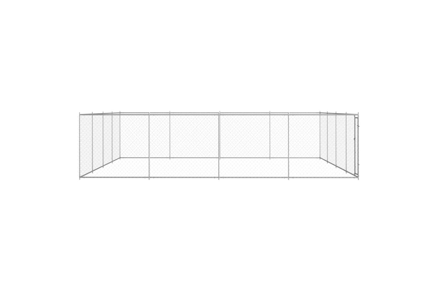 Vidaxl Outdoor Dog Kennel Galvanised Steel 760x760x185 Cm-3