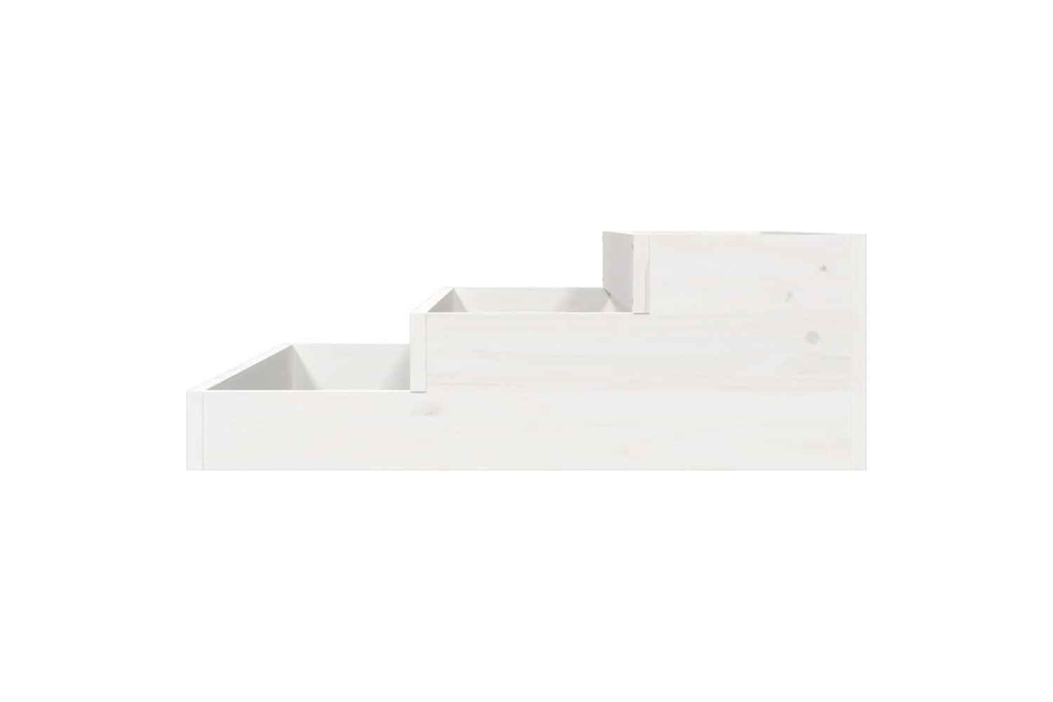 vidaXL 823907 Planter White 78x78x27cm Solid Wood Pine-4