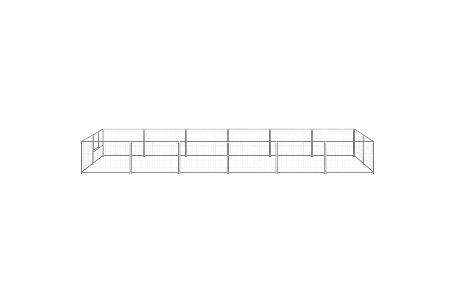 Vidaxl 3082122 Dog Kennel Silver 12 M2 Steel-3