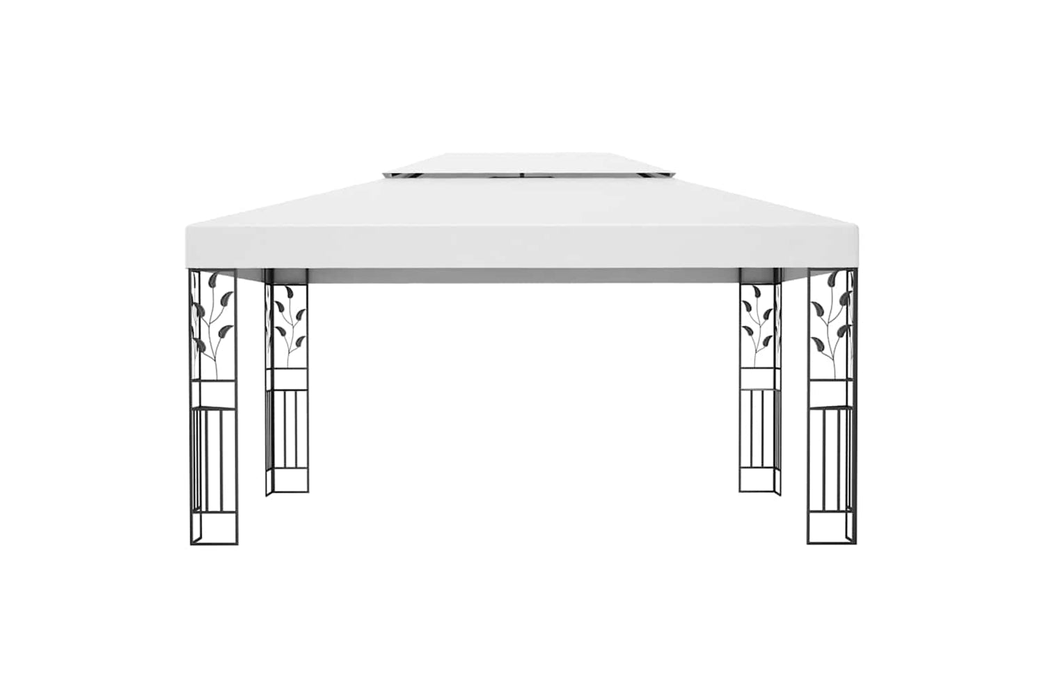 Vidaxl 3070298 Gazebo With Double Roof&led String Lights 3x4 M White-3