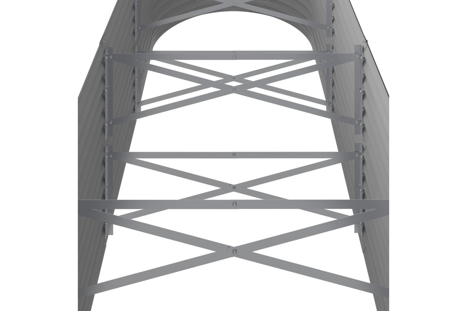 vidaXL 318959 Garden Raised Bed Powder-coated Steel 296x80x68cm Grey-4