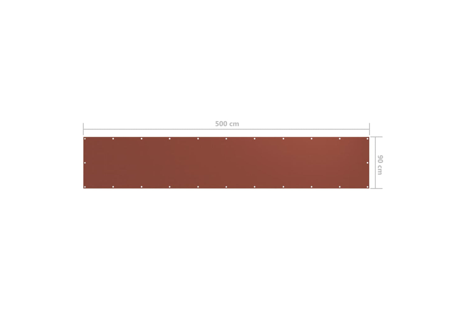 vidaXL 134978 Balcony Screen Terracotta 90x500cm Oxford Fabric-5