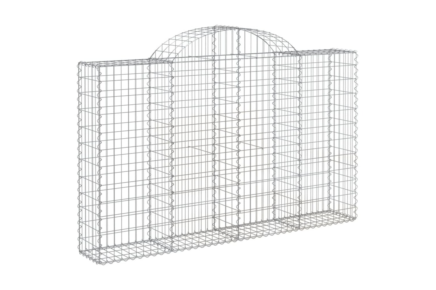 vidaXL 3146135 Arched Gabion Baskets 6 Pcs 200x30x120/140cm Galvanised Iron-2