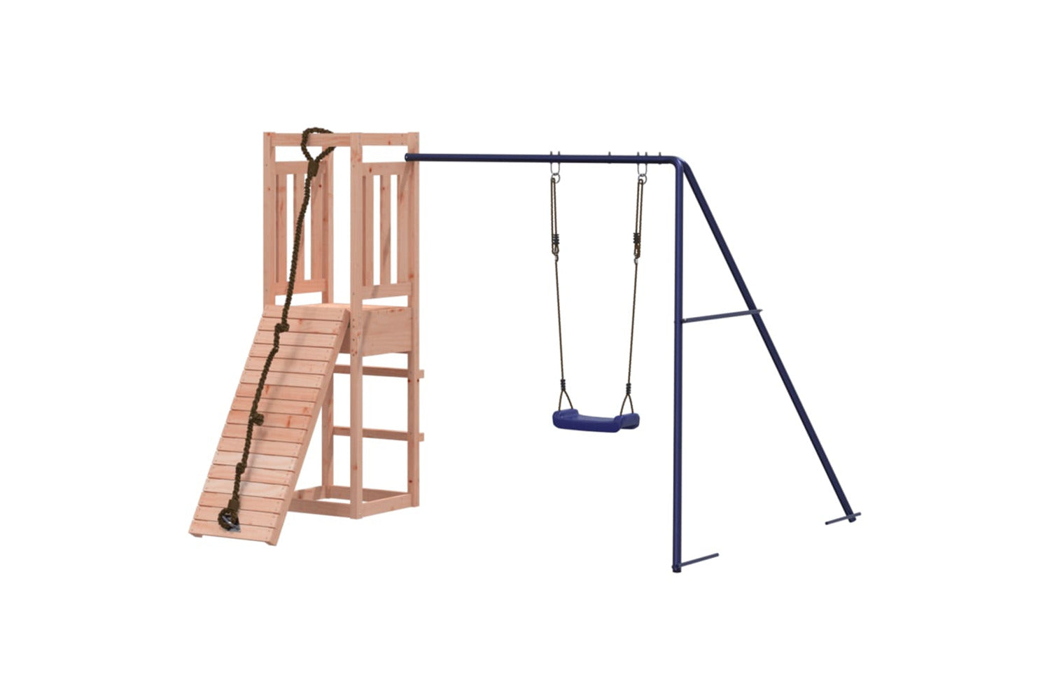 Vidaxl 3155949 Playhouse With Climbing Wall Swing Solid Wood Douglas-3