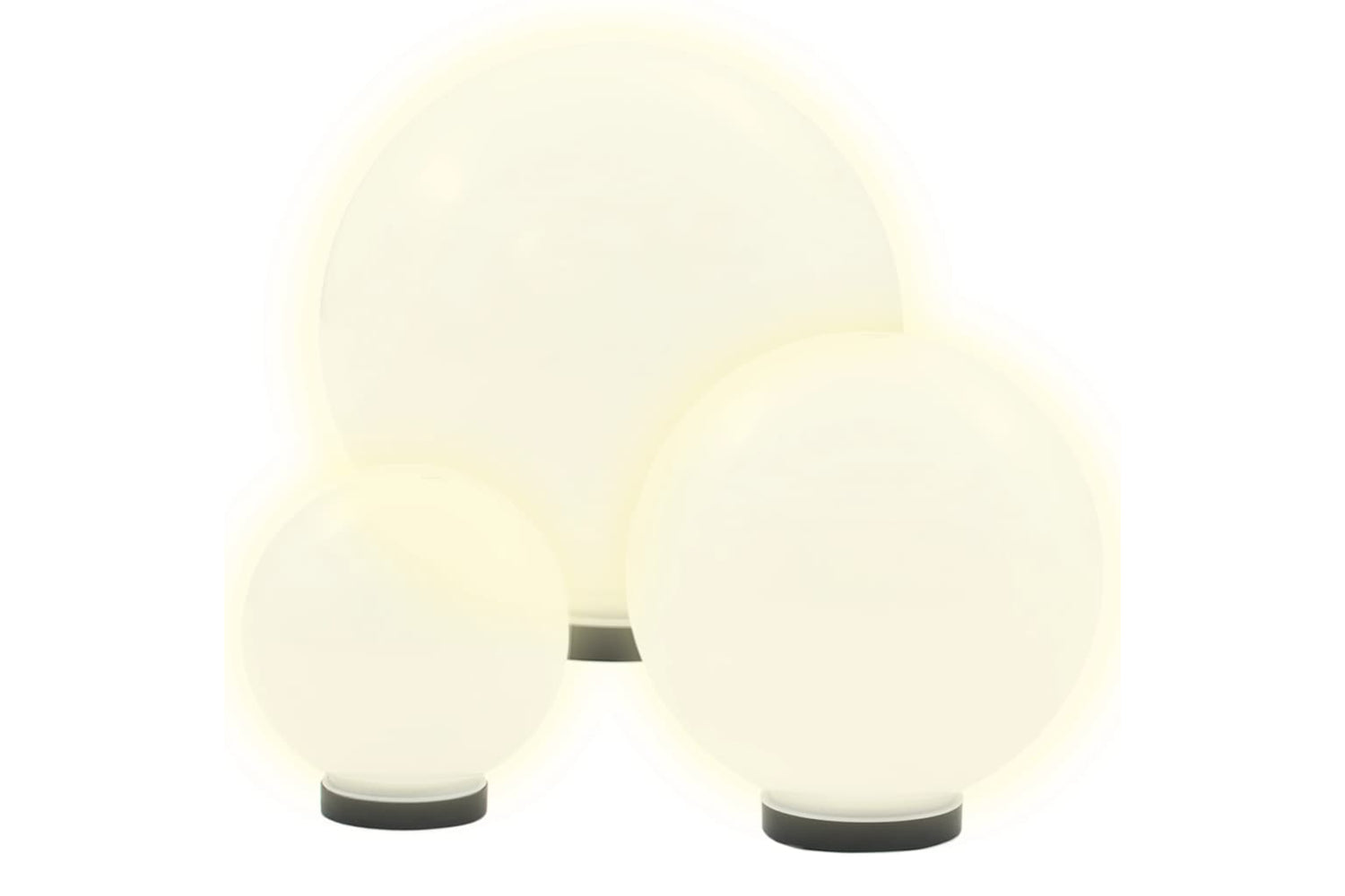 vidaXL 50659 Led Bowl Lamp Set 3 Pieces Spherical 20/30/40cm Pmma-2