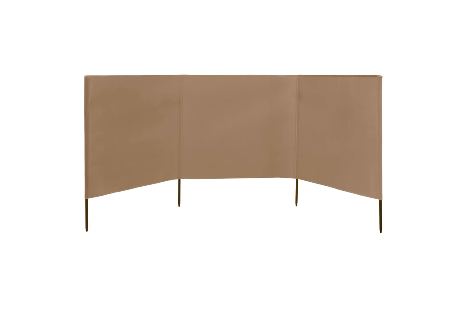 vidaXL 44542 3-panel Wind Screen Fabric 400x120cm Taupe-2