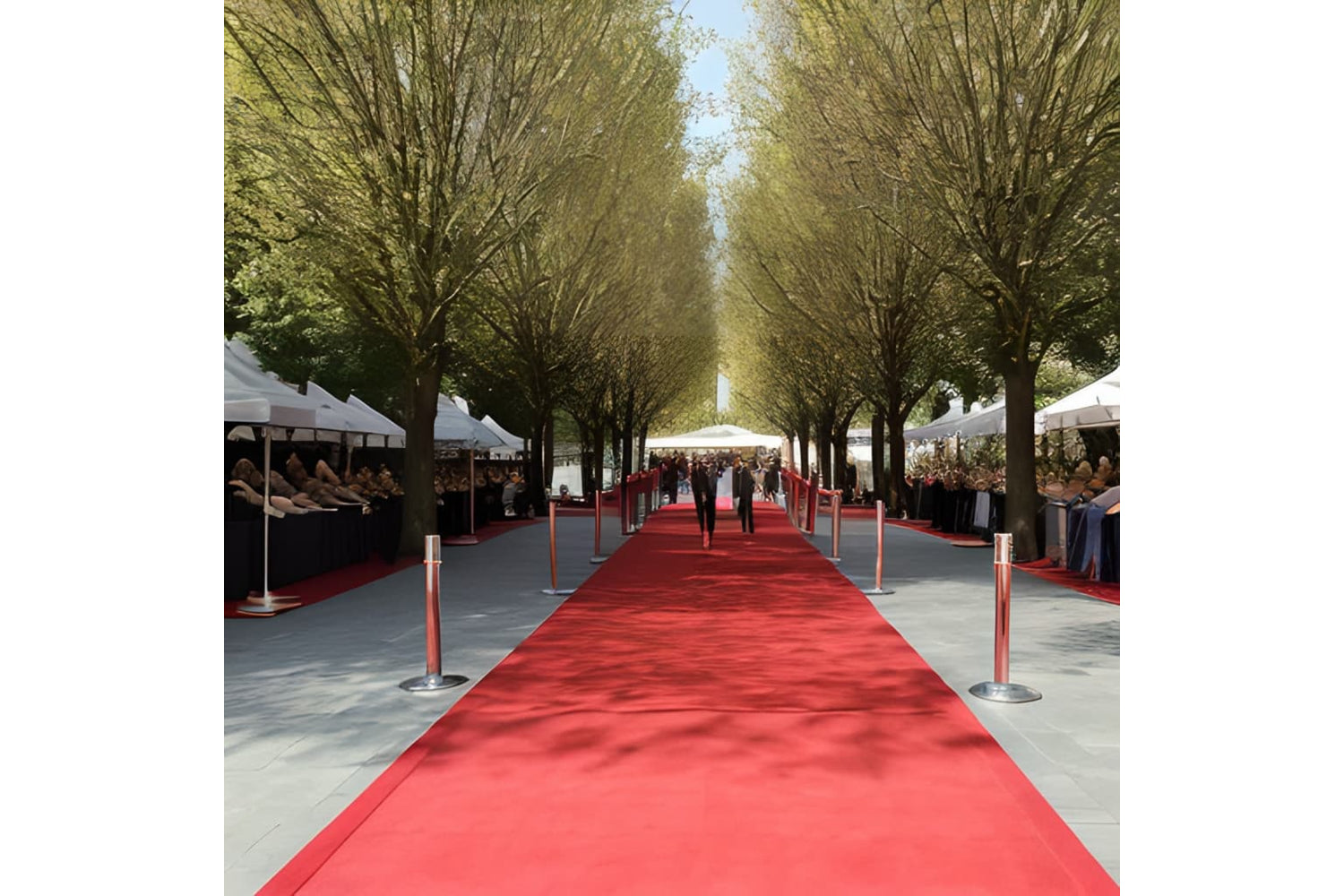Vidaxl 30080 Exhibition Carpet Plain 1x12 M Red-2