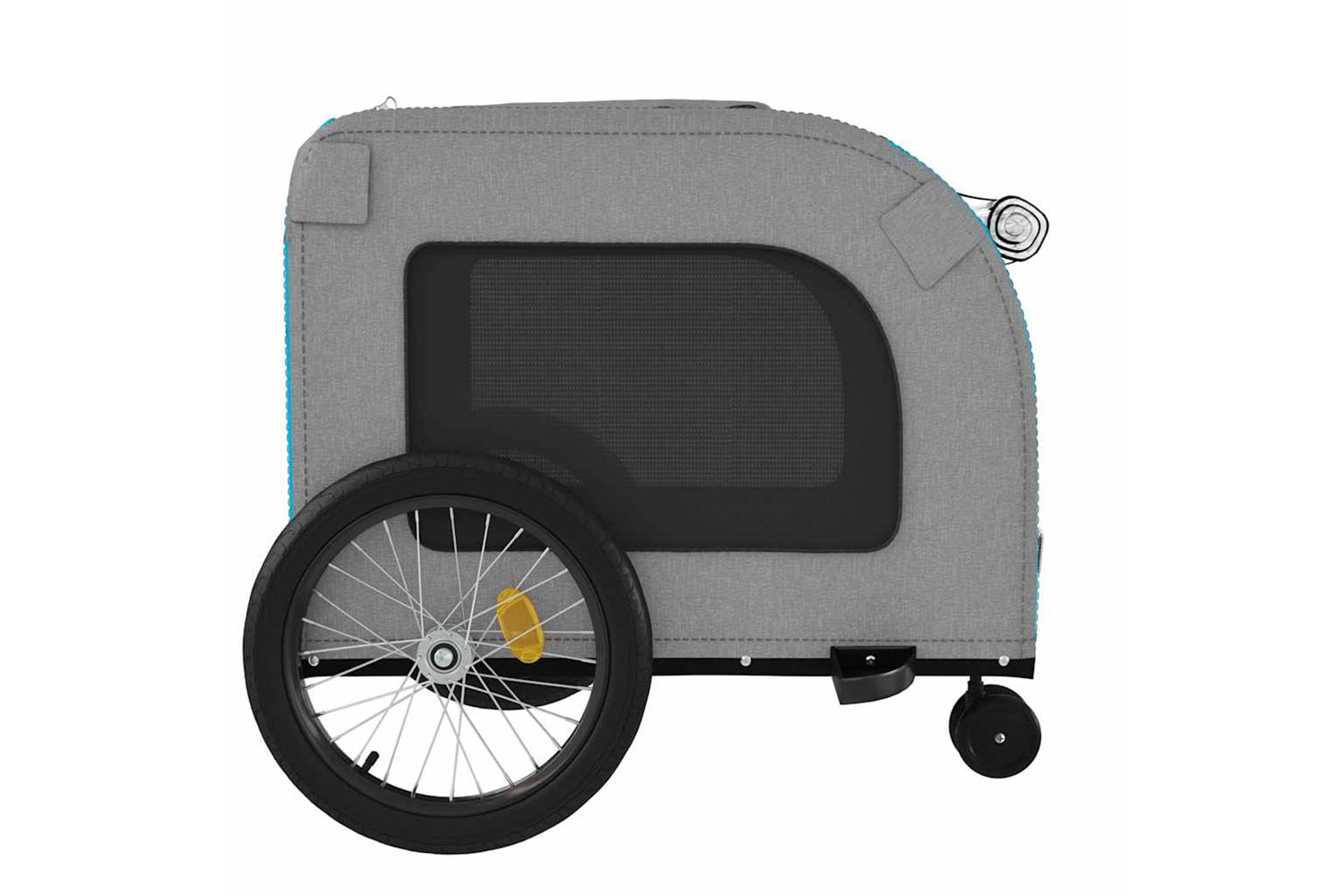 Vidaxl 93862 Pet Bike Trailer Blue And Grey Oxford Fabric And Iron-6