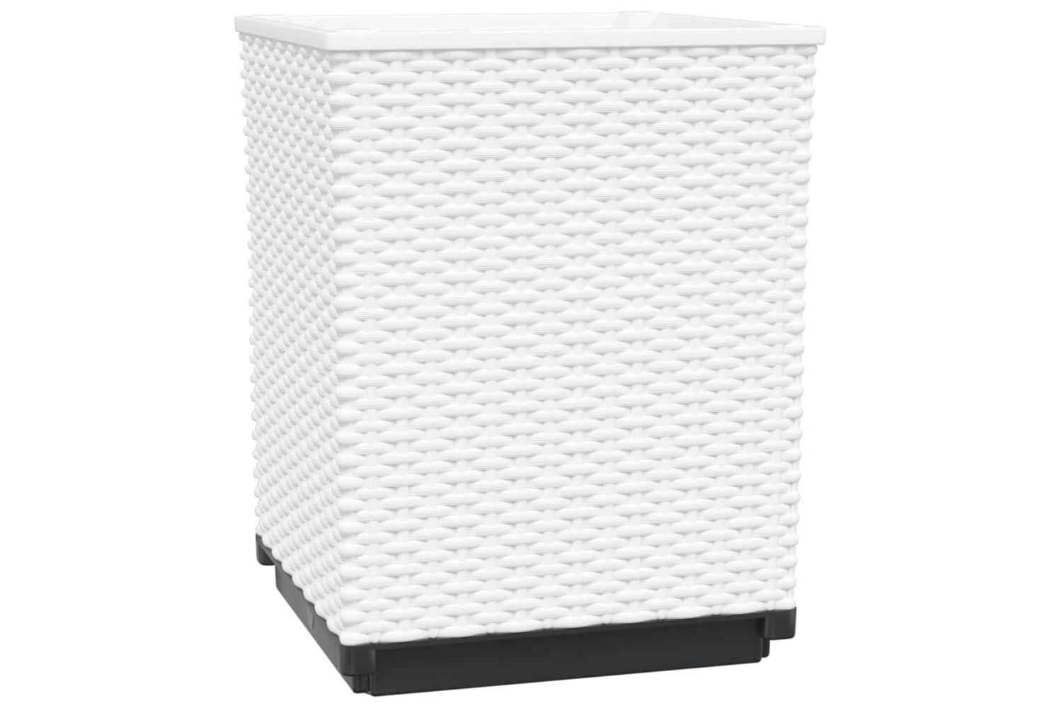 vidaXL 364183 Planters 2 Pcs White 30x30x37cm Polypropylene-3