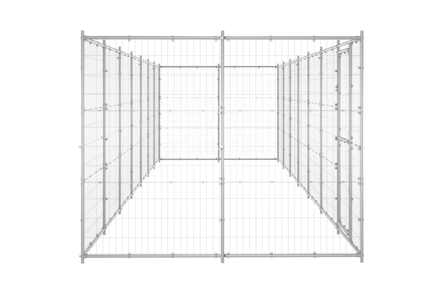 Vidaxl 3082310 Outdoor Dog Kennel Galvanised Steel 16.94 M2-3