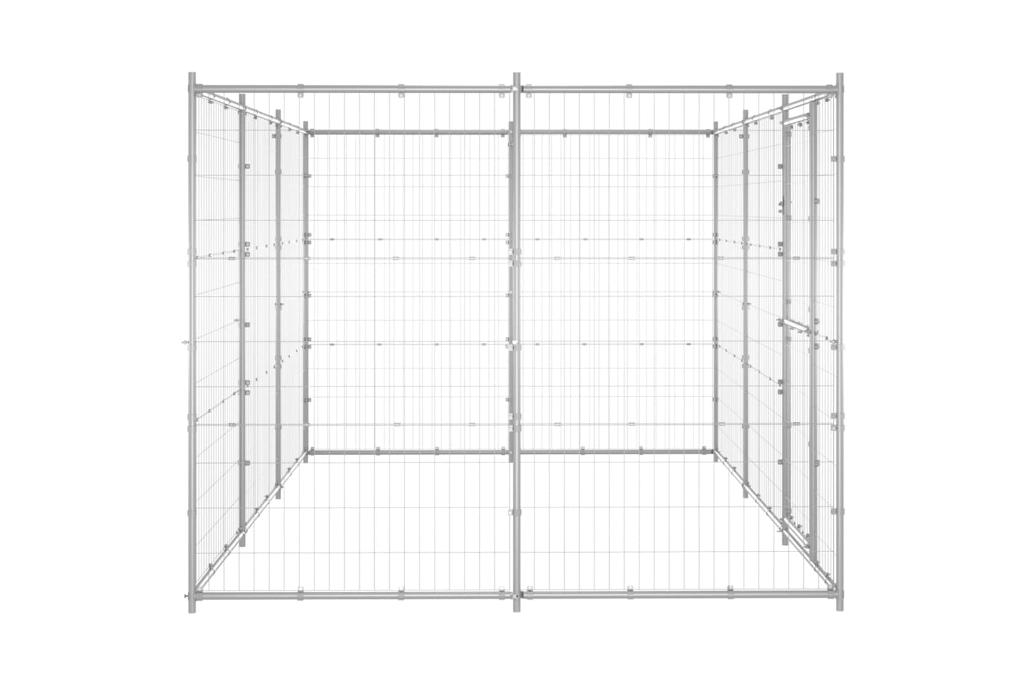 Vidaxl 3082308 Outdoor Dog Kennel Galvanised Steel 7.26 M2-3