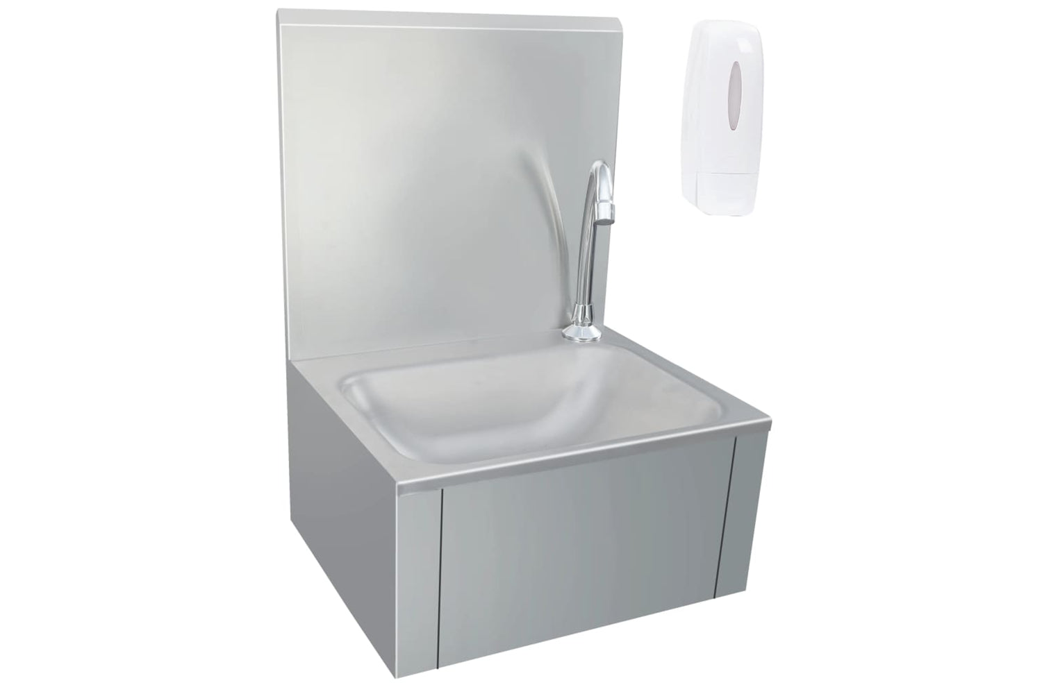 Vidaxl 51114 Hand Wash Sink With Faucet And Soap Dispenser Stainless Steel-2