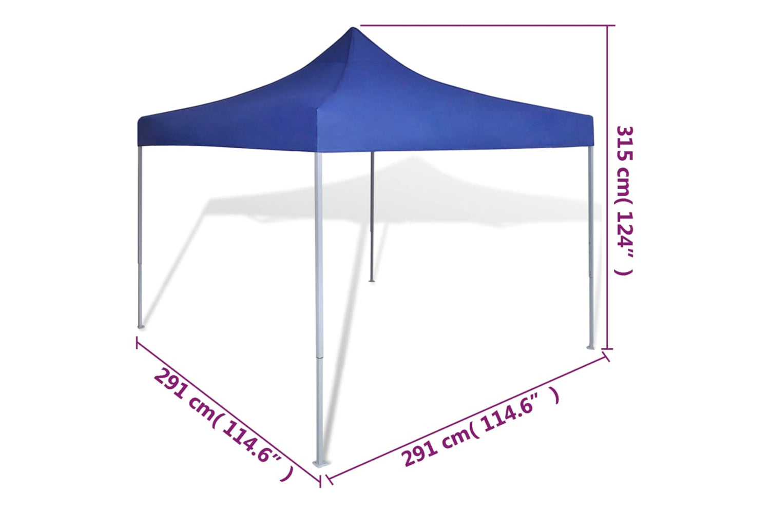 Vidaxl 41465 Foldable Tent 3x3 M Blue-9