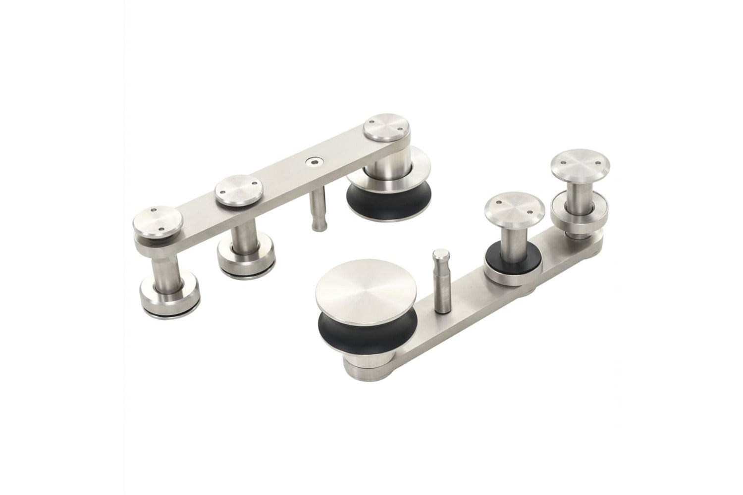 vidaXL 142826 Sliding Door Hardware Kit 183cm Stainless Steel Silver-3