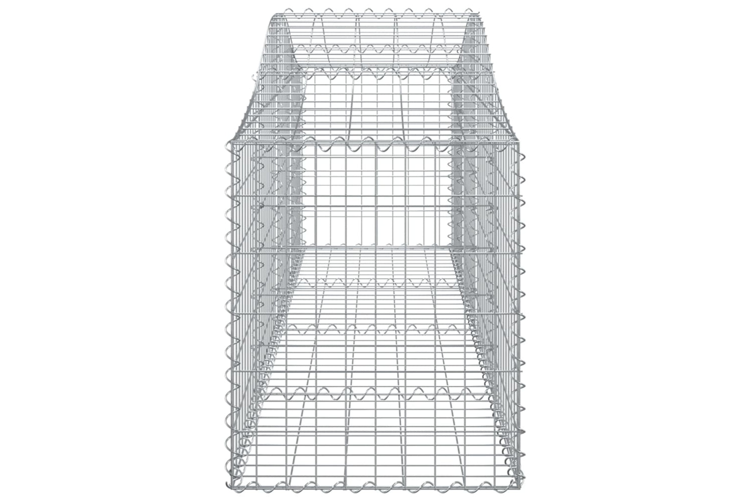 vidaXL 3145604 Arched Gabion Baskets 8 Pcs 200x50x60/80cm Galvanised Iron-4