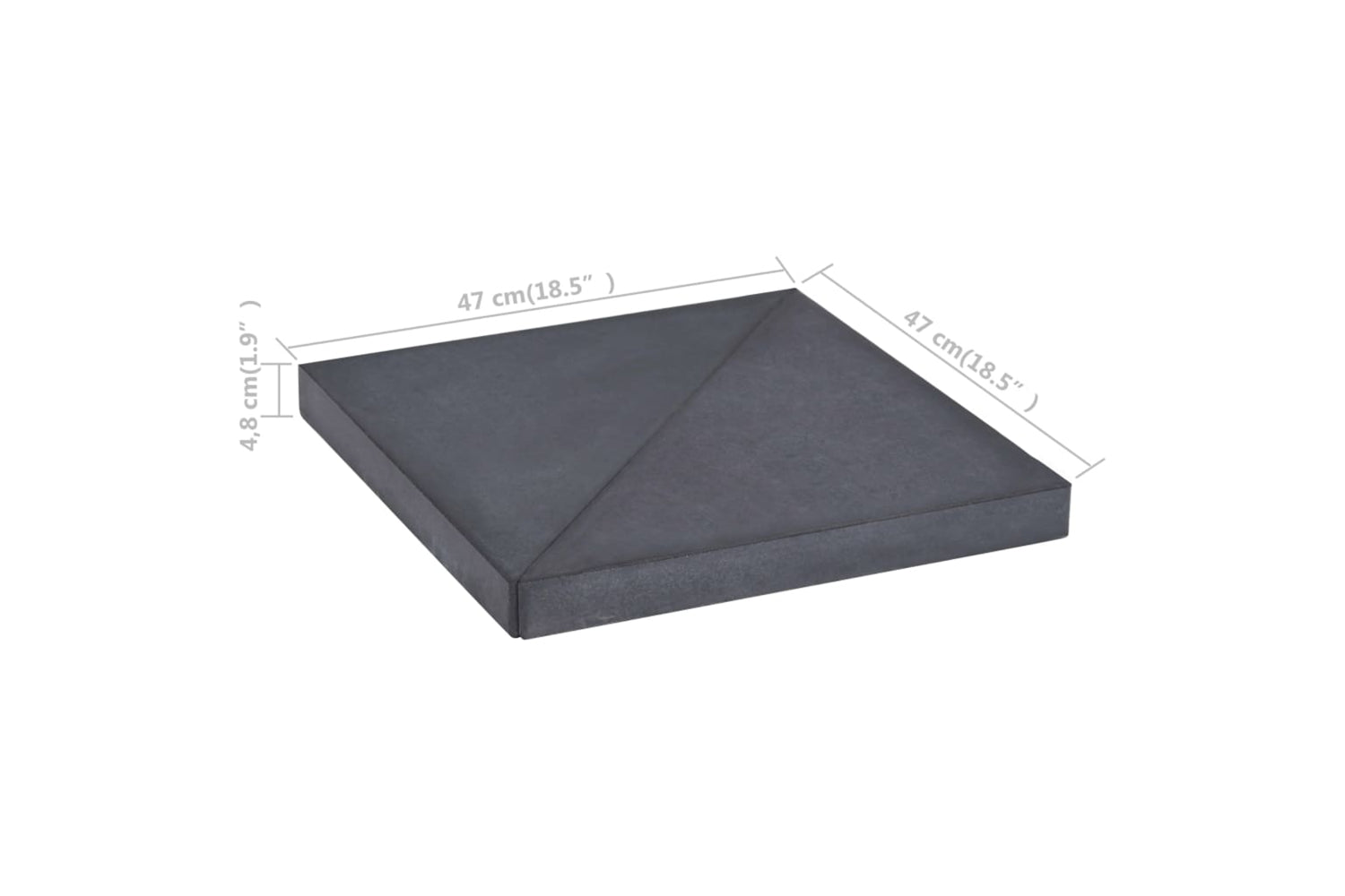 Vidaxl 313670 Umbrella Weight Plate Black Granite Square 15 Kg-5