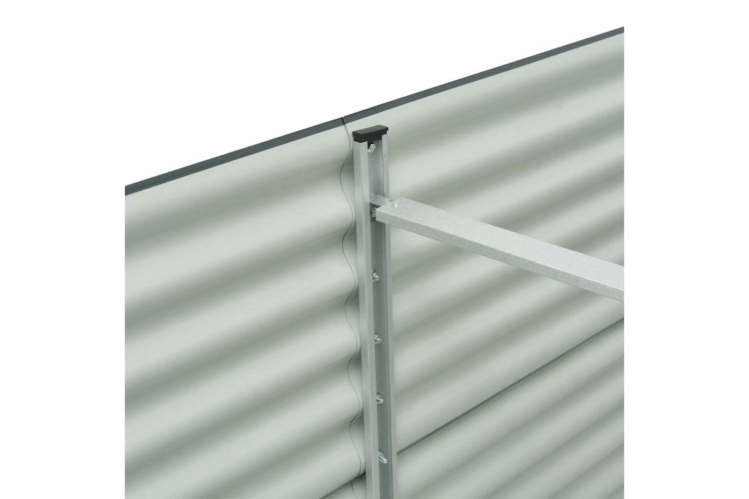 vidaXL Garden Raised Bed 400x80x81cm Galvanised Steel Grey-6