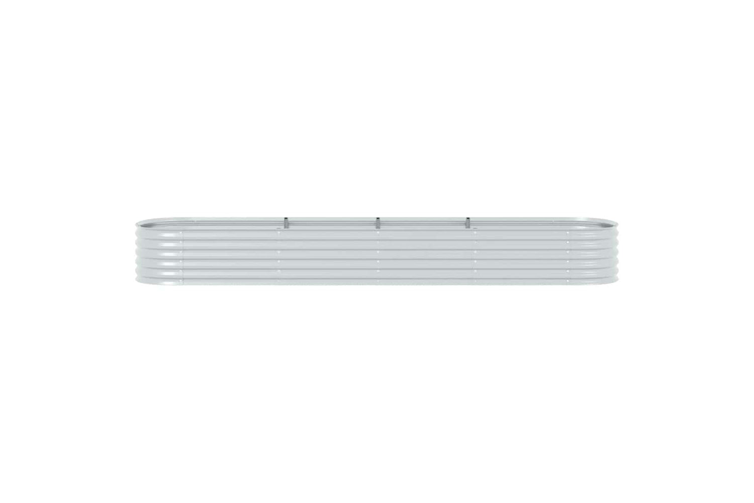 vidaXL 45516 Garden Raised Bed 400x80x44cm Galvanised Steel Silver-3