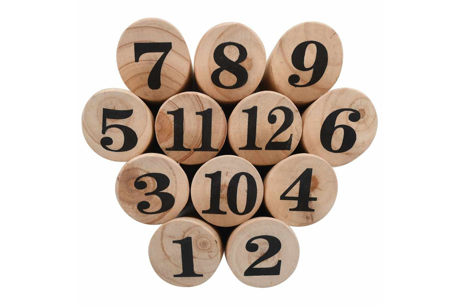 Vidaxl Number Kubb Game Set Wood-4