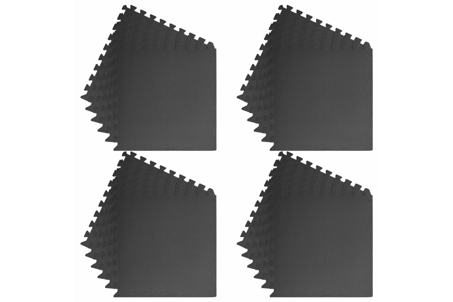 vidaXL 92463 Floor Mats 24 Pcs 8.64 ÃƒÂƒÃ‚ÂžÃ‚Â¡ Eva Foam Black-5