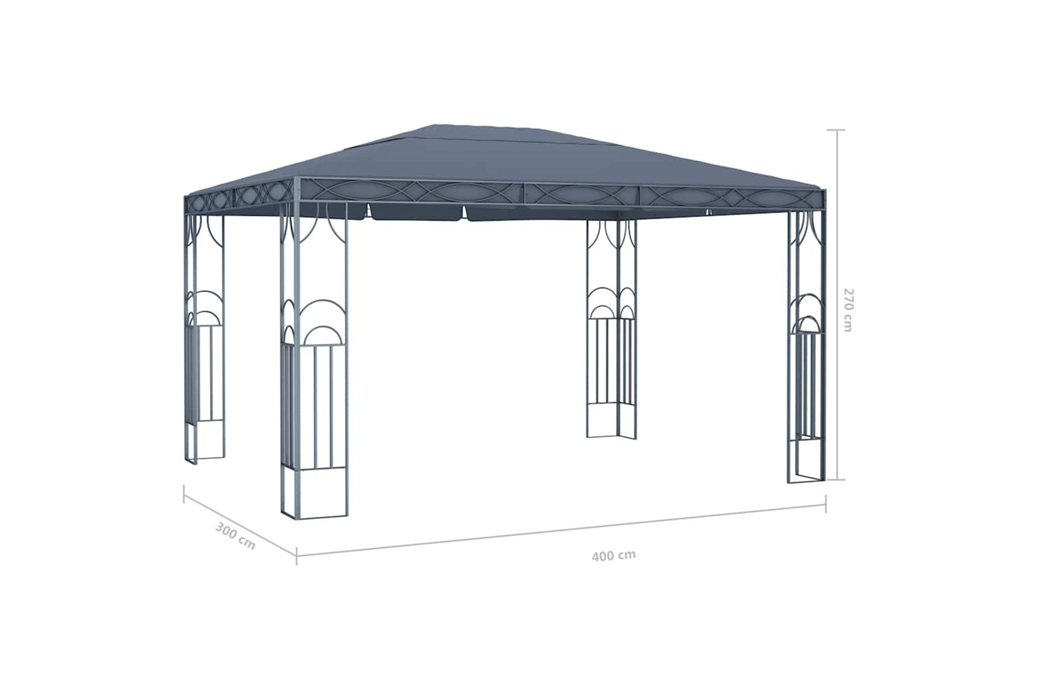 vidaXL 48049 Gazebo 400x300cm Anthracite-5