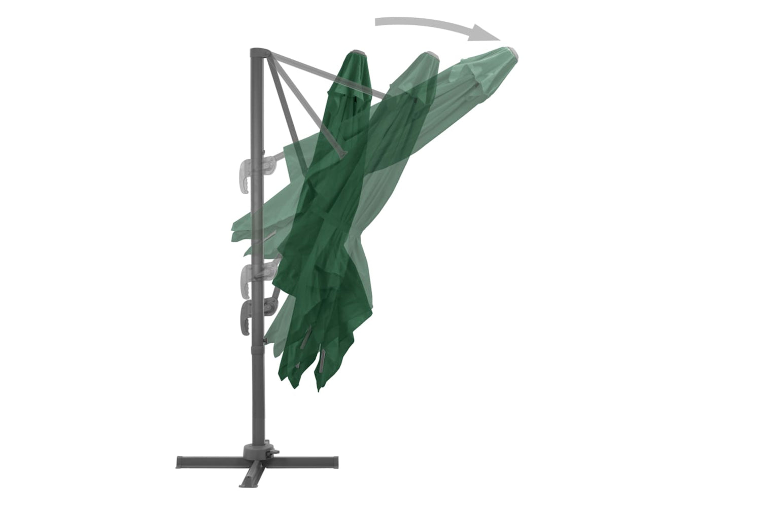 Vidaxl 276345 Outdoor Umbrella With Portable Base Green-6