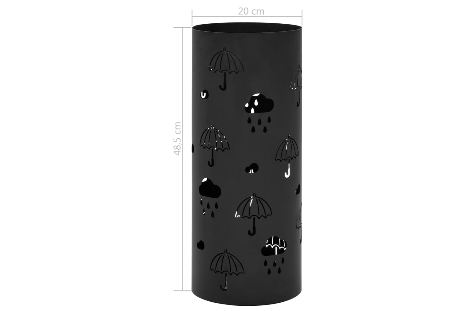 Vidaxl 246804 Umbrella Stand Umbrellas Steel Black-6