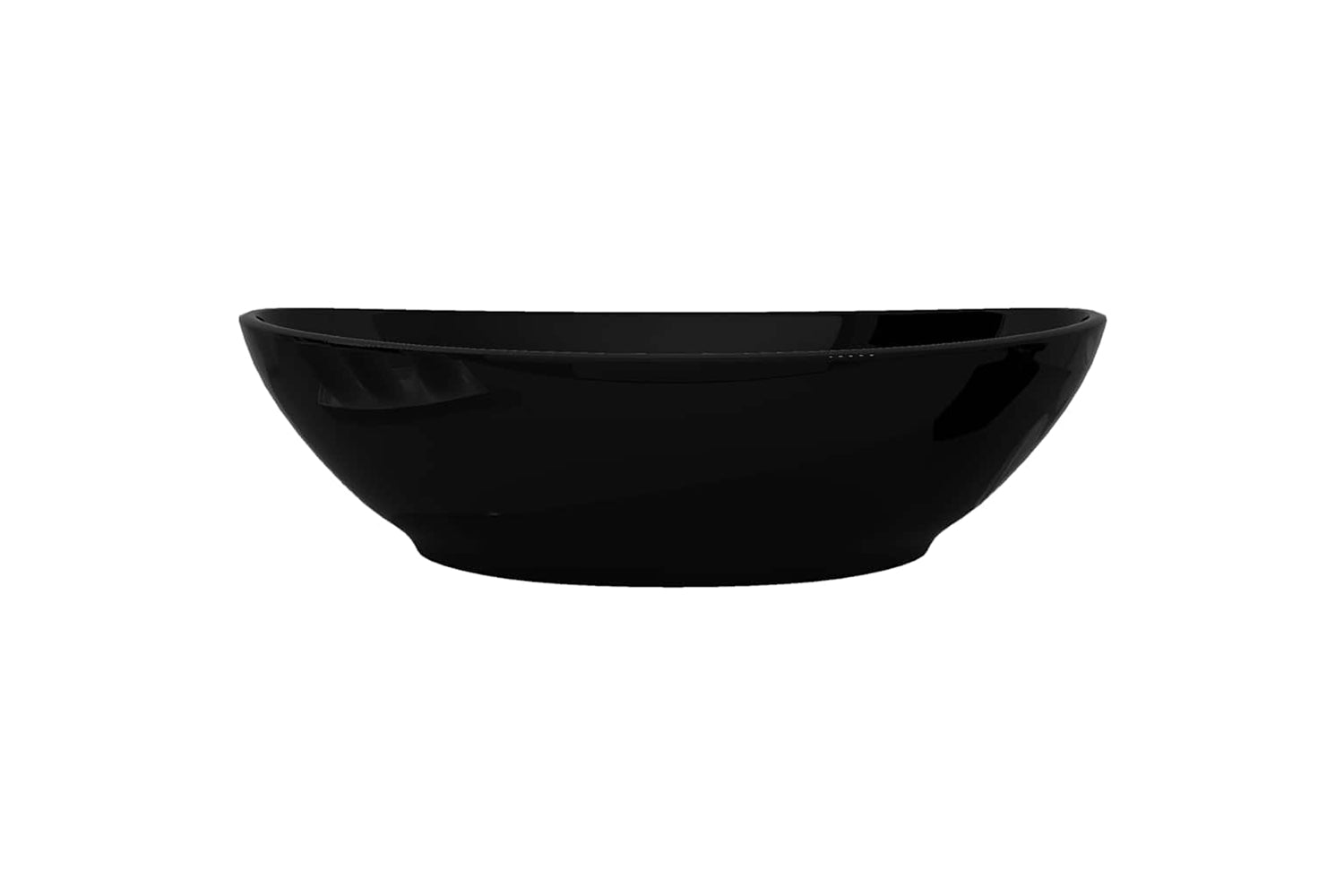 Vidaxl Luxury Ceramic Basin Oval-shaped Sink Black 40 X 33 Cm-4