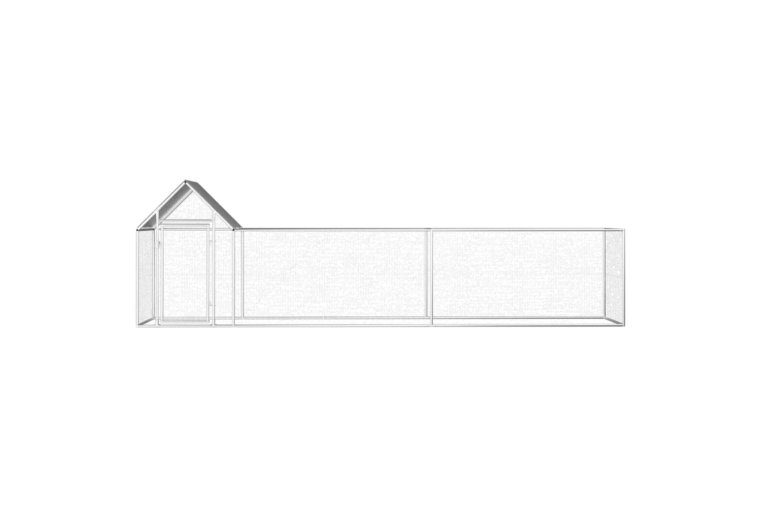 Vidaxl 144555 Chicken Coop 5x1x1.5 M Galvanised Steel-2