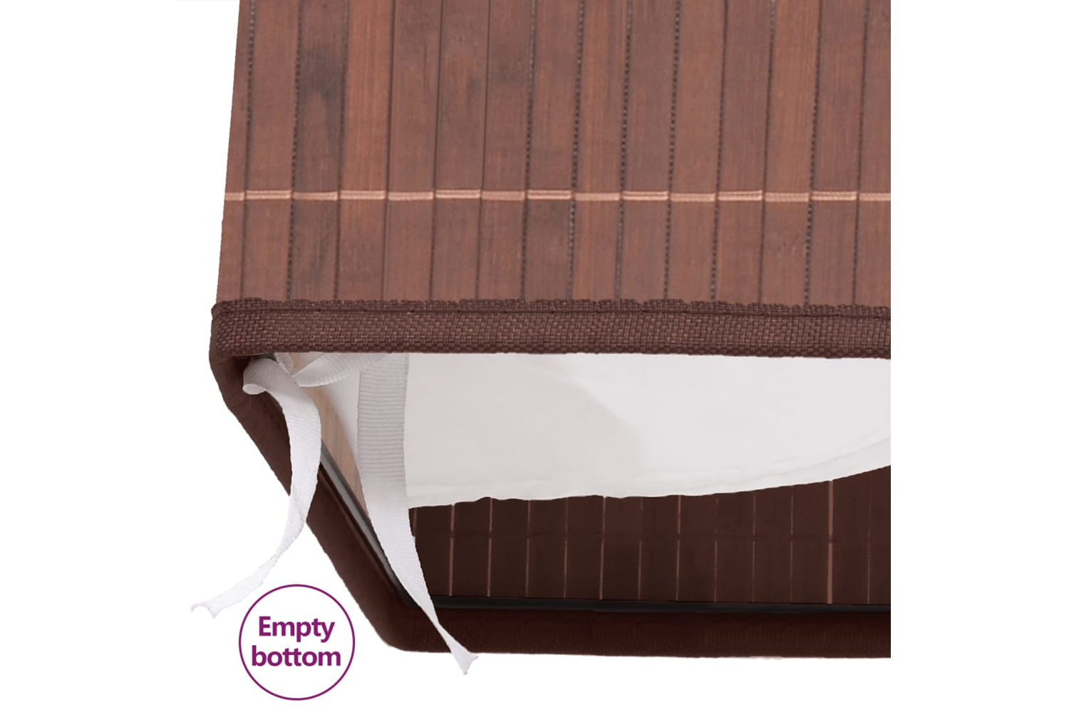 Vidaxl 245583 Bamboo Laundry Bin Rectangular Brown-7