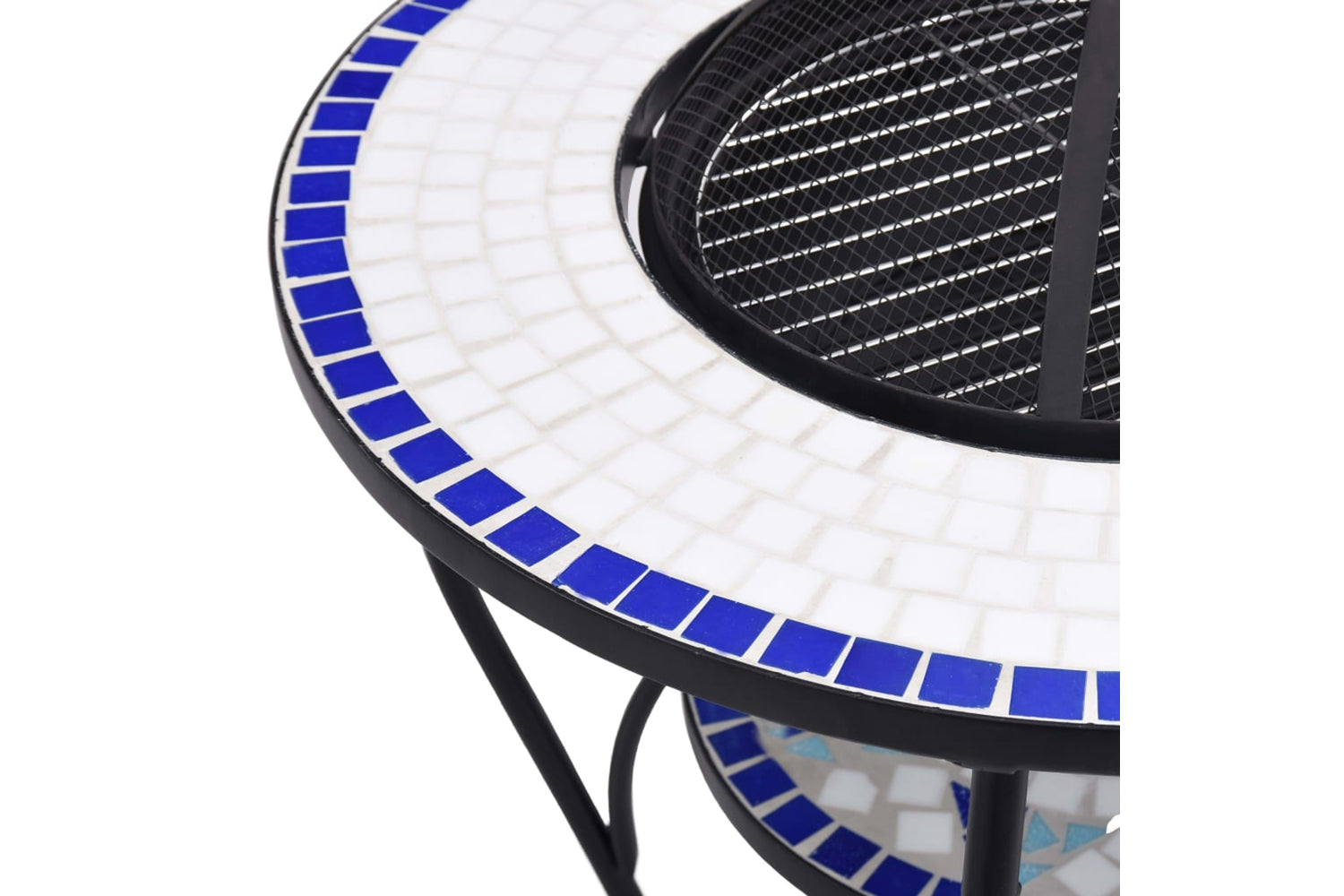 vidaXL 46724 Mosaic Fire Pit Table Blue And White 68cm Ceramic-6