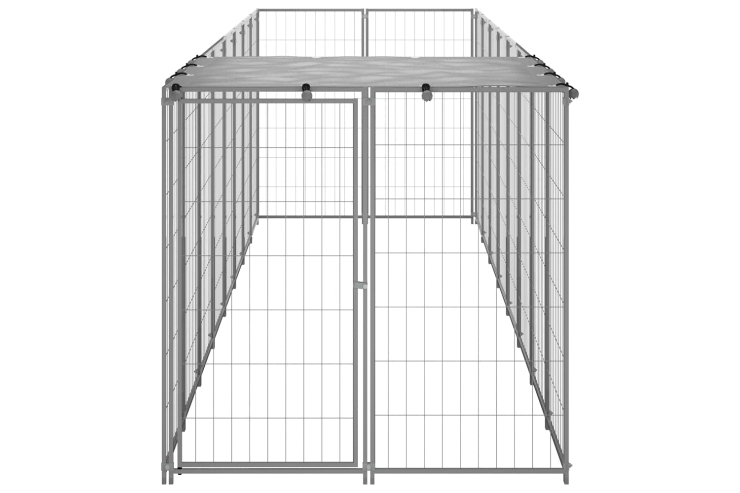 Vidaxl 3082203 Dog Kennel Silver 4.84 M2 Steel-3