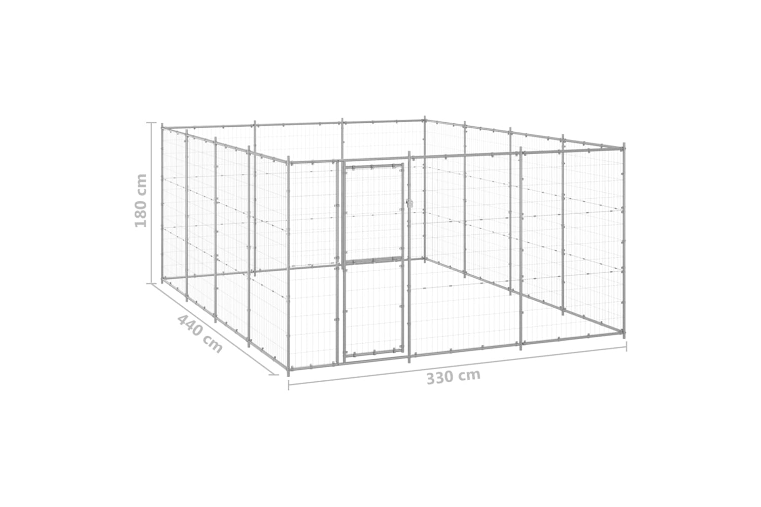Vidaxl 3082318 Outdoor Dog Kennel Galvanised Steel 14.52 M2-6