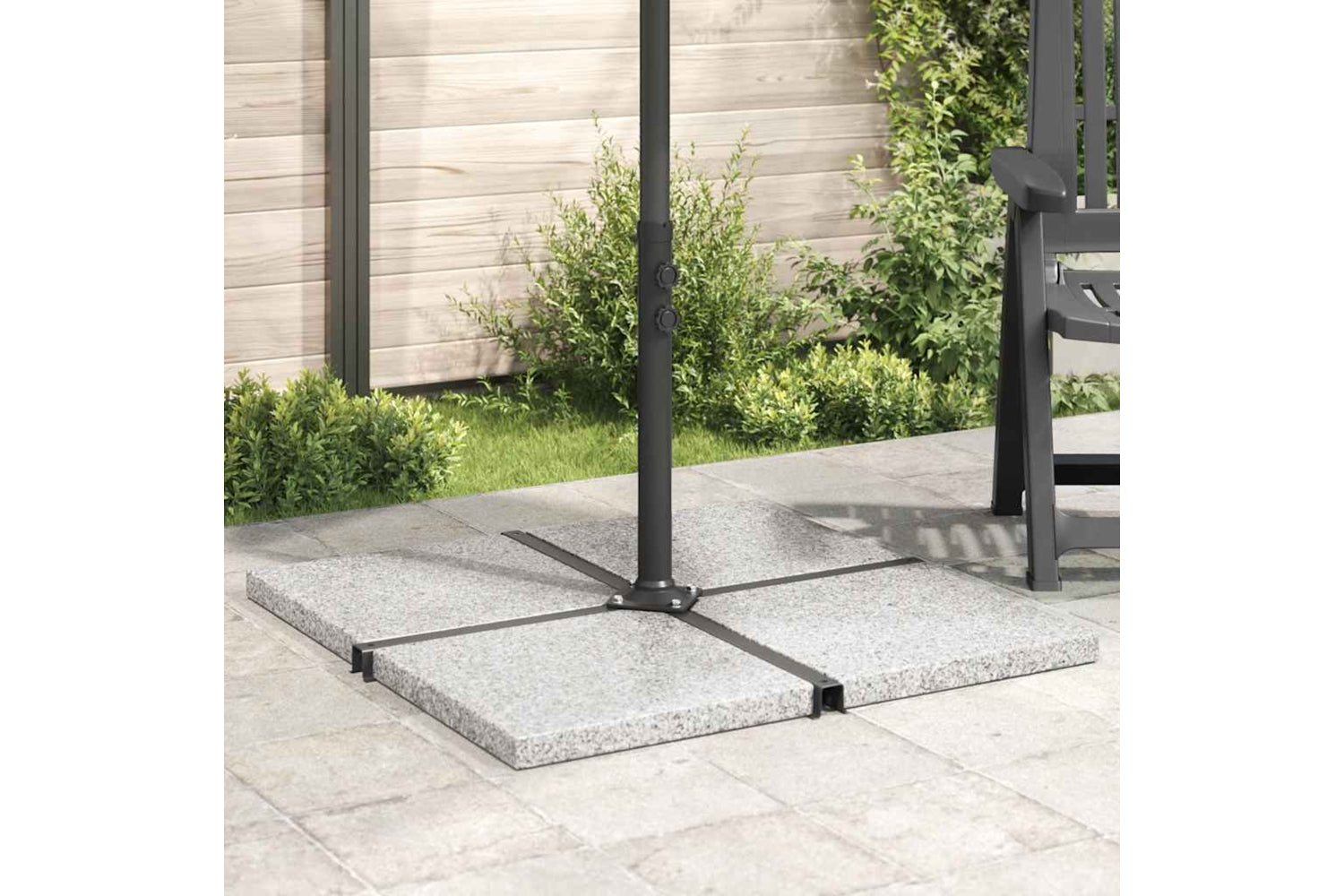 Vidaxl 45070 Umbrella Weight Plate Granite 25 Kg Square Grey-2