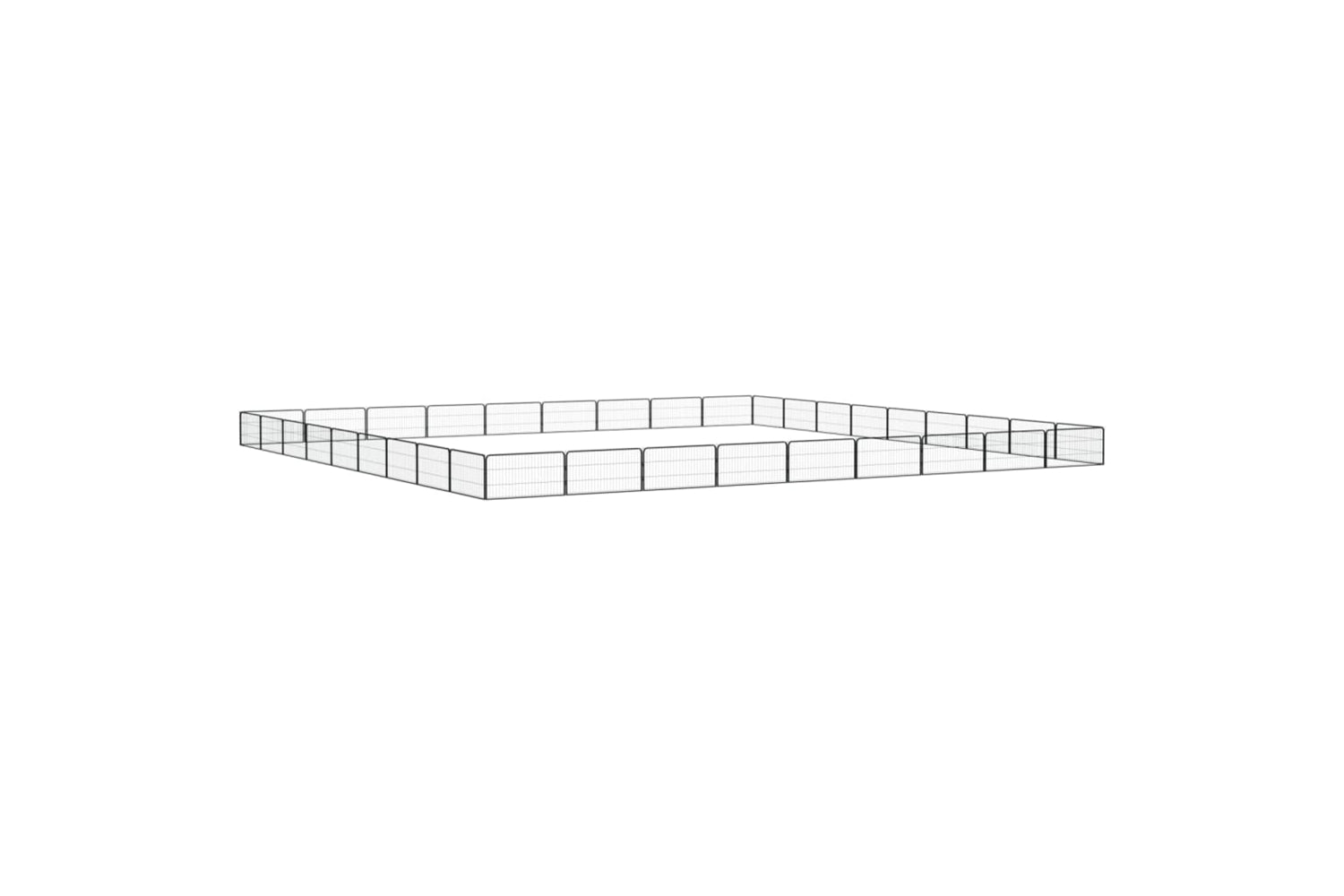 vidaXL 3115974 36-panel Dog Playpen Black 100x50cm Powder-coated Steel-3