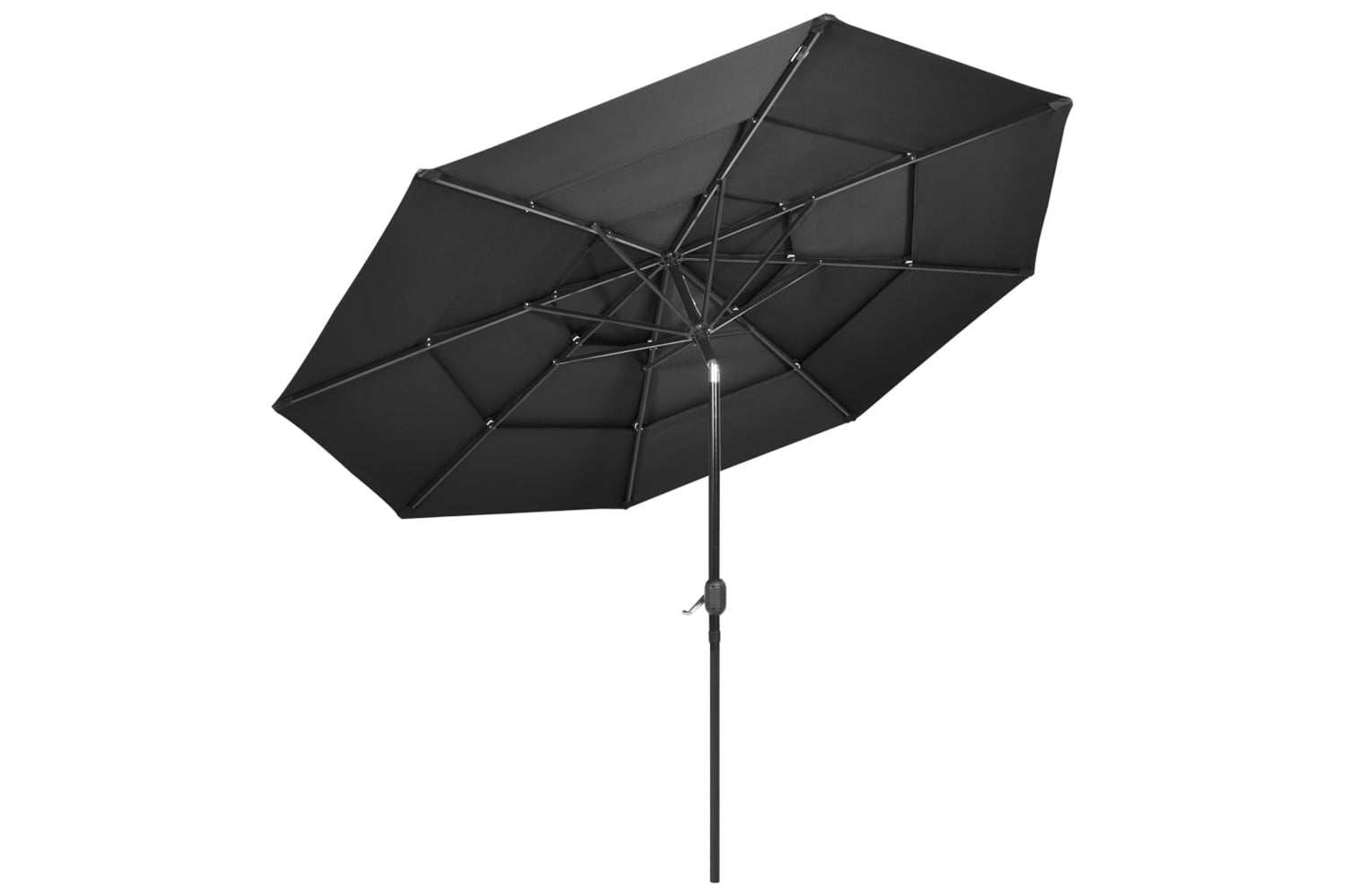 Vidaxl 313870 3-tier Parasol With Aluminium Pole Anthracite 3 M-3