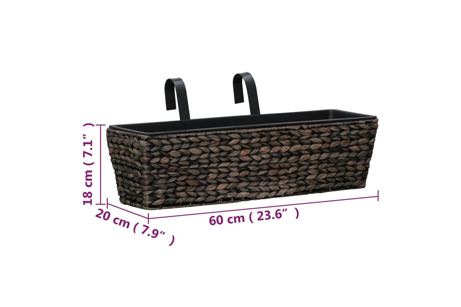 Vidaxl Planters 2 Pcs Water Hyacinth Brown-9