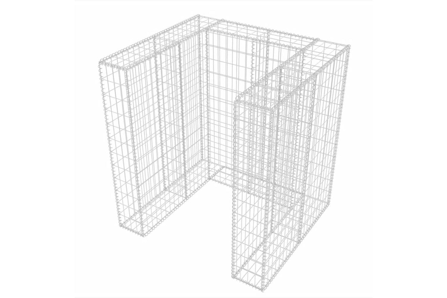 vidaXL 142558 Gabion Single Wheelie Bin Surround Steel 110x100x120cm-5