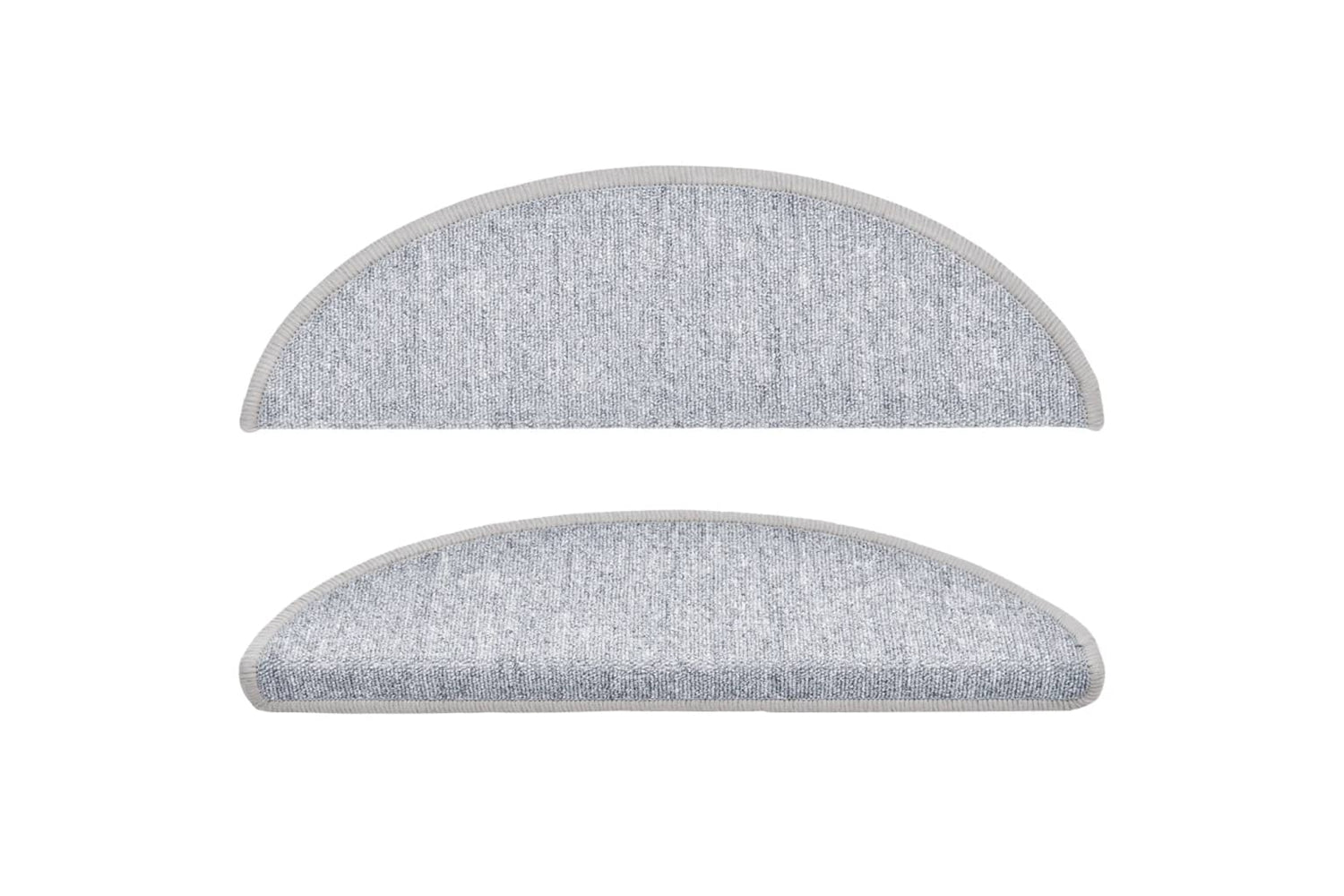 vidaXL 133879 Carpet Stair Treads 15 Pcs Light Grey 56x17x3cm-3