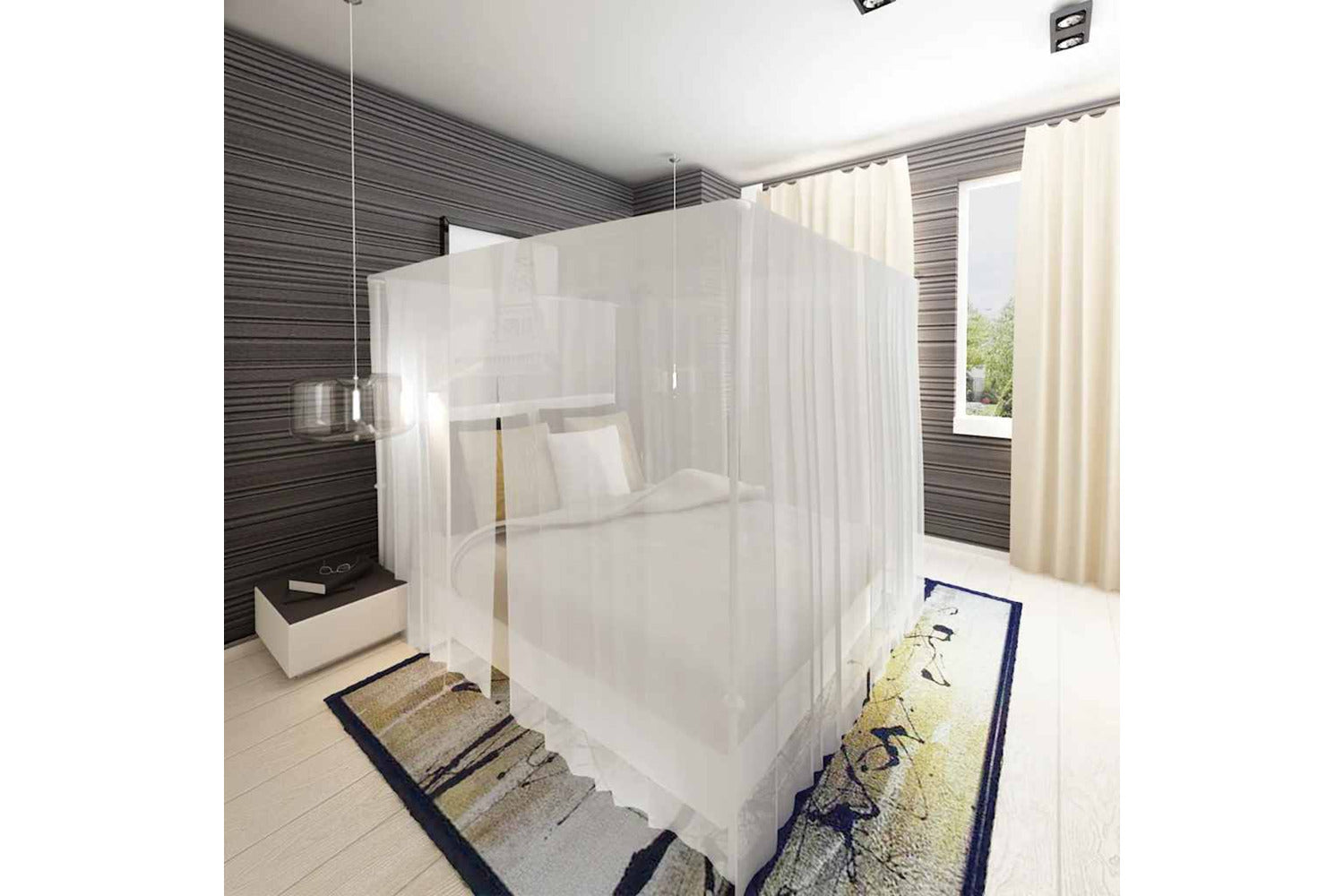 Vidaxl Mosquito Net Bed Net Set Square 3 Openings 2 Pcs-3