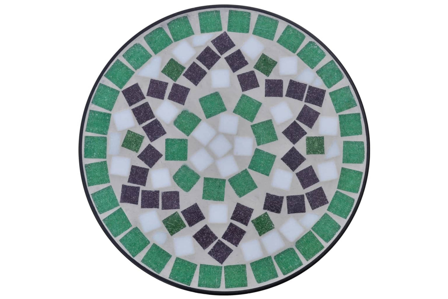 Vidaxl 41130 Mosaic Side Table Plant Table Green White-2