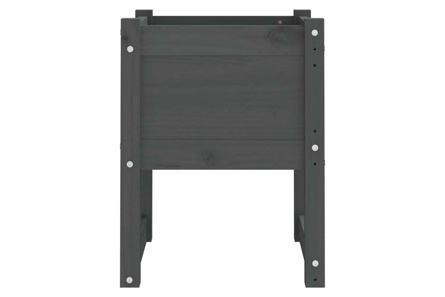 vidaXL 822111 Planter Grey 40x40x52.5cm Solid Wood Pine-3