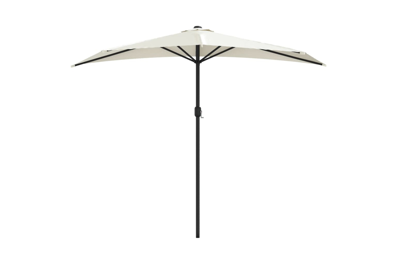 vidaXL 44587 Balcony Parasol With Aluminium Pole Sand 270x144cm Half-2