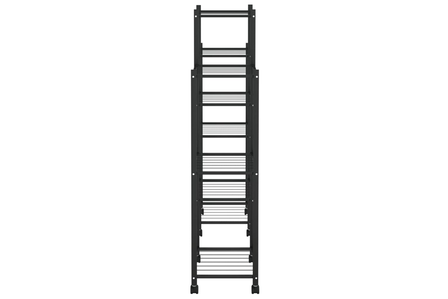 vidaXL 343124 Flower Stand With Wheels 83x25x103.5cm Black Iron-3