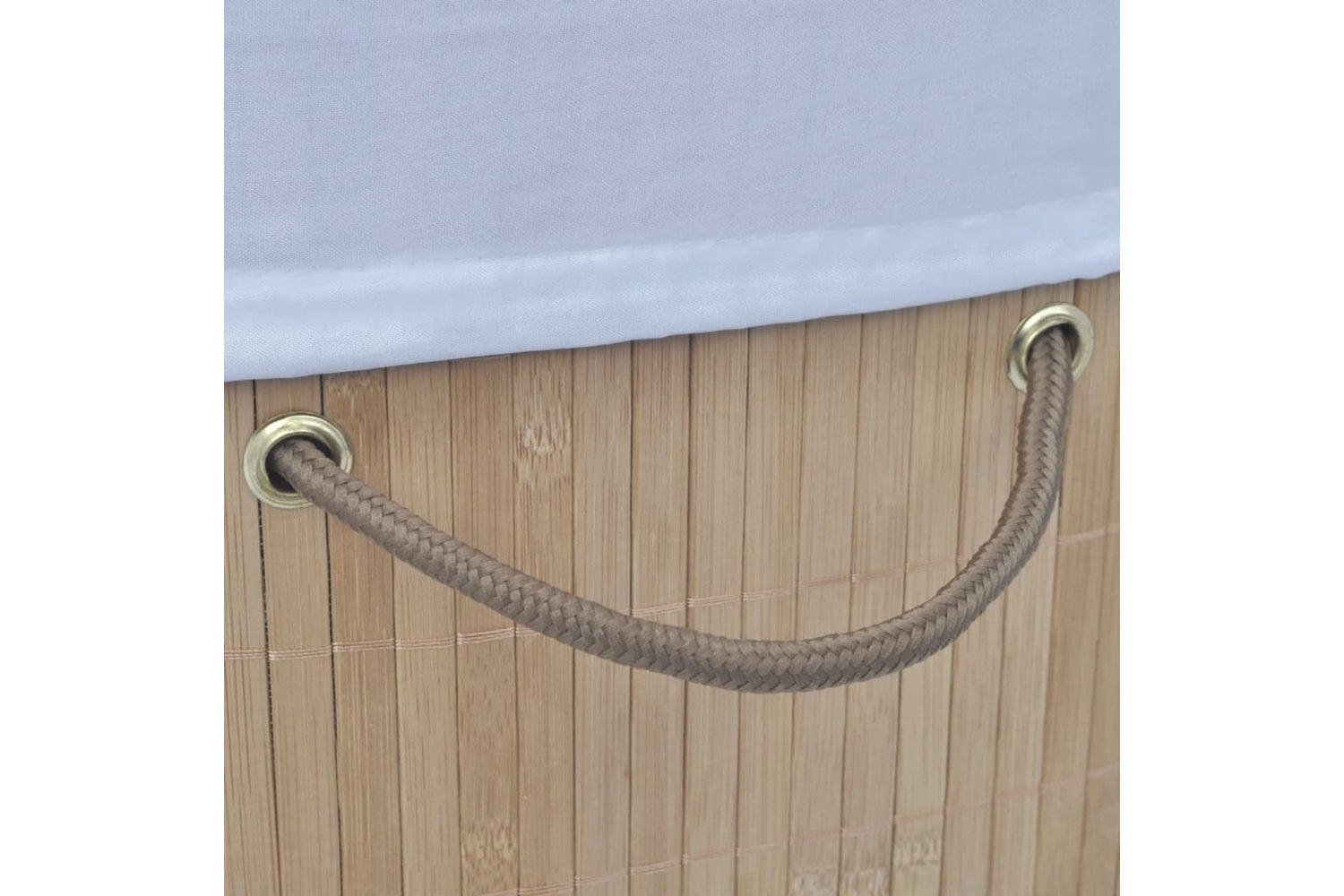 Vidaxl 242727 Bamboo Laundry Bin Oval Natural-4