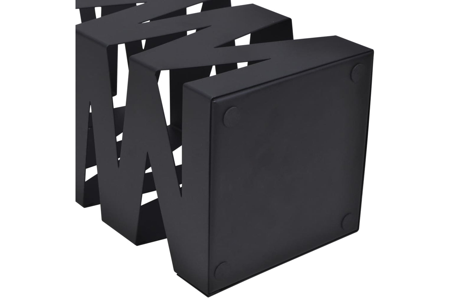 vidaXL 242469 Black Square Umbrella Stand Storage Holder Walking Stick Steel 48.5cm-4