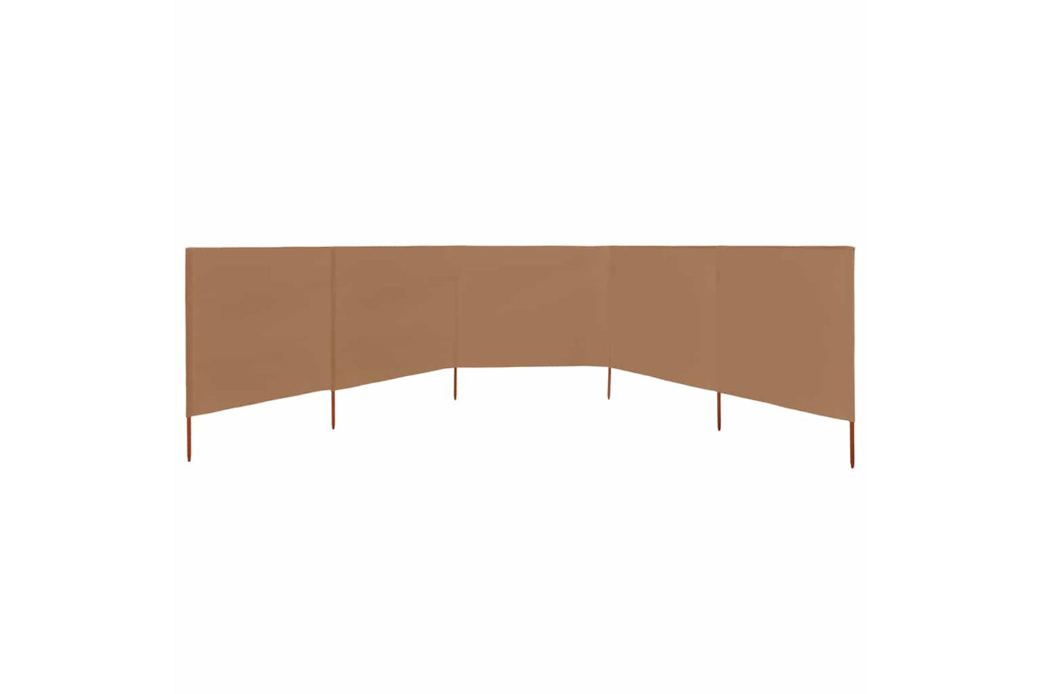 vidaXL 47169 5-panel Wind Screen Fabric 600x160cm Taupe-3