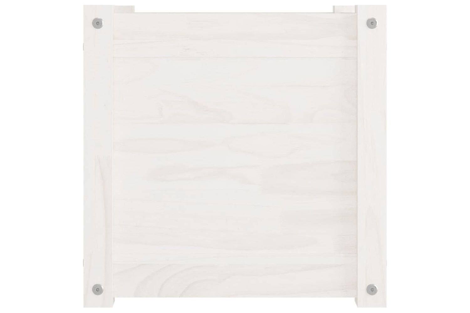 vidaXL 810537 Garden Planters 2 Pcs White 40x40x40cm Solid Pinewood-5