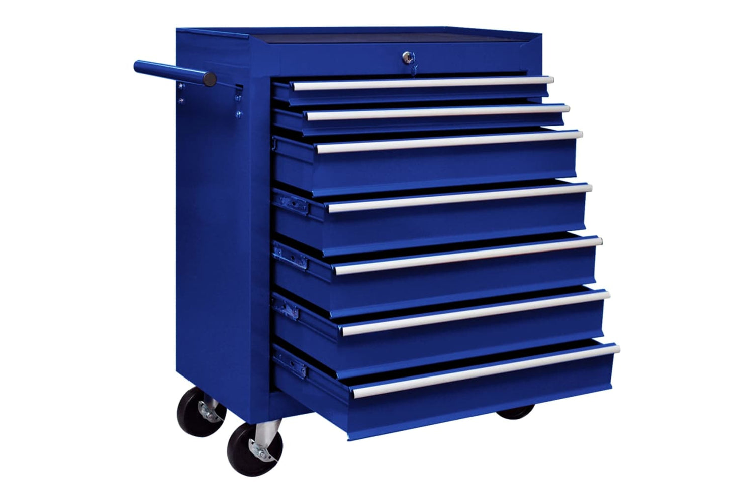 vidaXL 147173 Workshop Tool Trolley with 7 Drawers | Blue-2