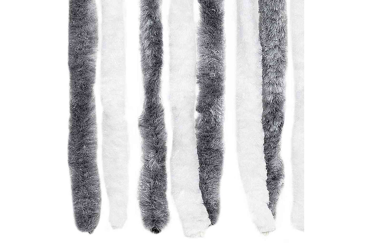vidaXL Insect Curtain Grey And White 56x200cm Chenille-4